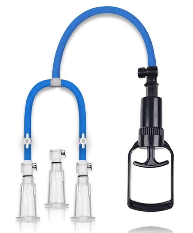 Pompe à tétons THREE CUP PUMP Bleue