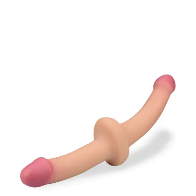 Godemichet double pénétration gode vaginal ou anal homme ou femme - Peau claire