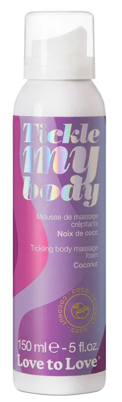 Mousse de massage crépitante TICKLE MY BODY Noix de Coco 150ml