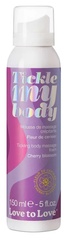 Mousse de massage crépitante TICKLE MY BODY Fleur de Cerisier 150ml