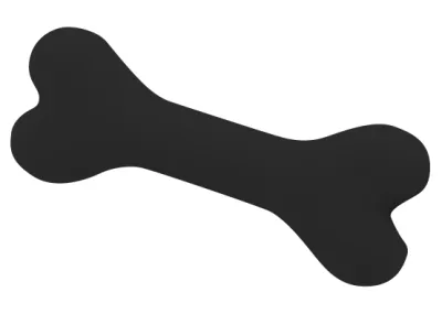 Os Dog training en silicone BONE Noir