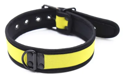 Collier PUPPY en néoprène Jaune