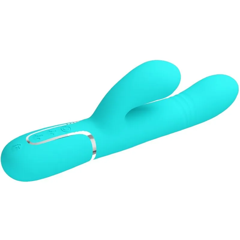 Vibromasseur Rabbit Pretty Love 7 Modes Vert Aqua - Pretty Love