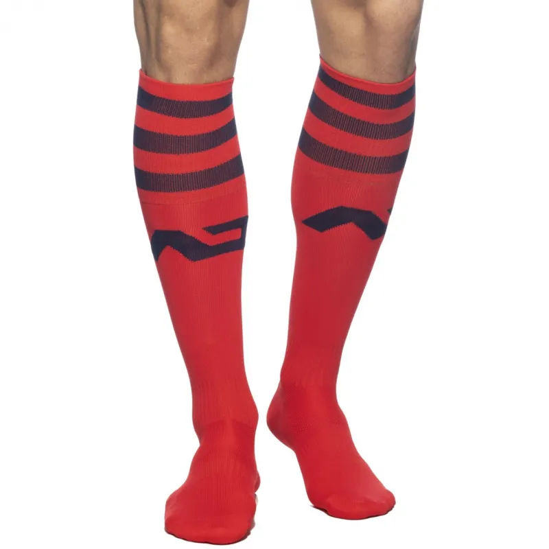 Chaussettes hautes BASIC SOCKS Rouge-Marine