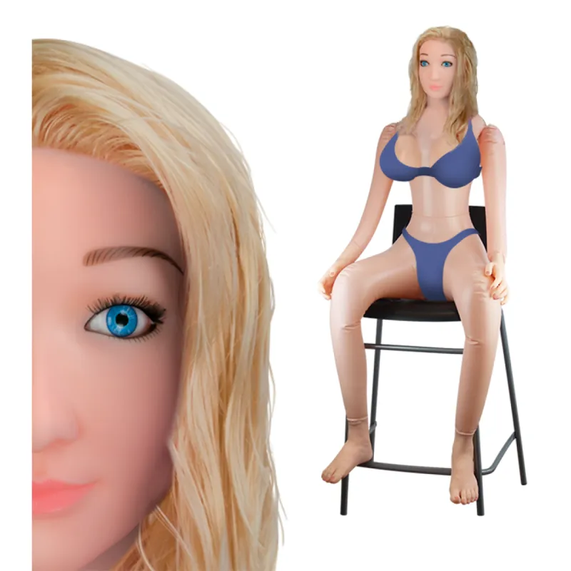 Poupée gonflable blonde vibrante Maisie