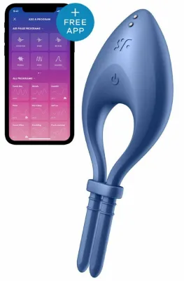 Anneau pénien connecté Vibrant BULLSEYE Satisfyer Bleu