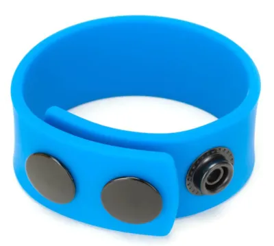Anneau pénien ajustable en silicone COCK STRAP Bleu