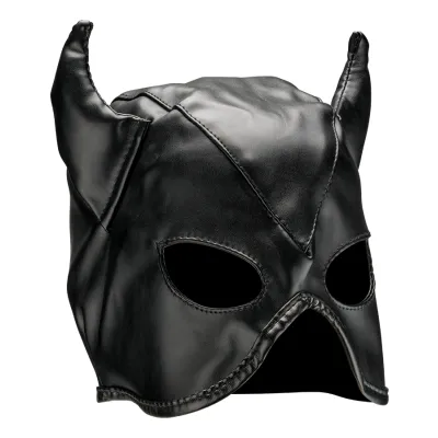 Masque en similicuir avec cornes Horny Devil