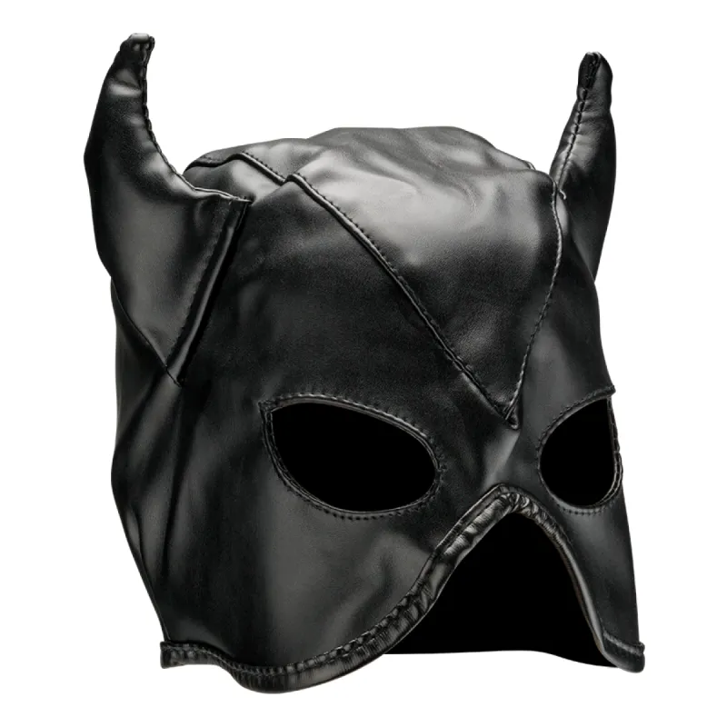 Masque en similicuir avec cornes Horny Devil