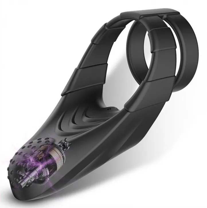 Anneau pénien Vibrant en silicone DUAL VIBE 35mm