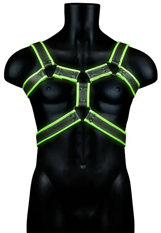 Harnais phosphorescent GLOW BODY Noir