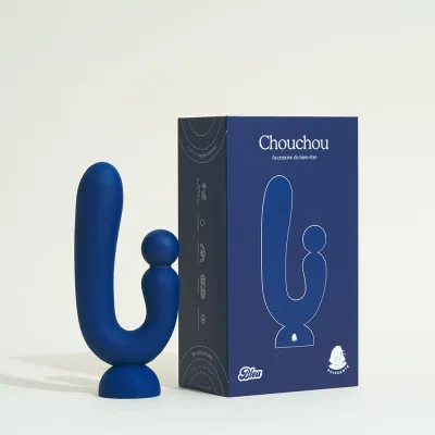 Rabbit Chouchou de Puissante - totale 18,1cm, pénétrante 12,1 cm Bleu