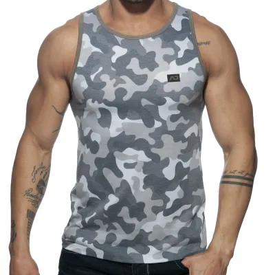 Addicted Débardeur WASHED CAMO Gris