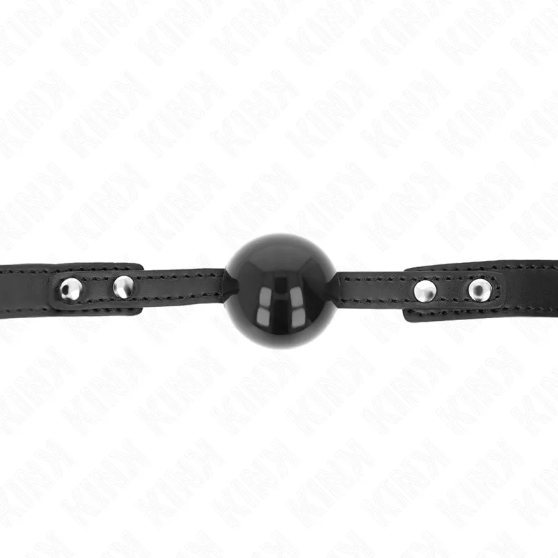 Balle gag souple TPE 4 cm modèle 3 réglable 37-52 cm - Kink
