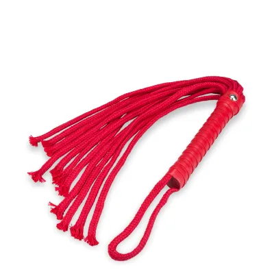Fouet martinet à lanières rouge