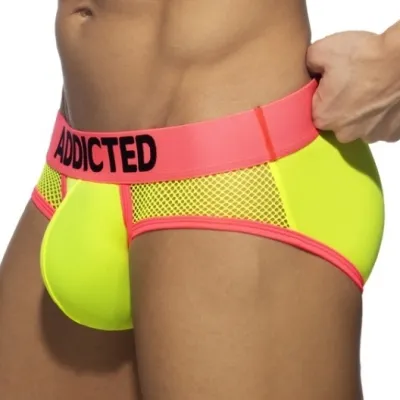 Addicted Slip NEON MESH Jaune-Rose