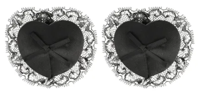 Cache-tétons adhésifs LACE noirs