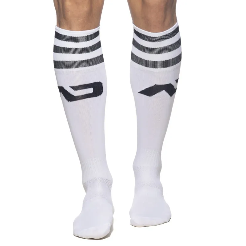 Chaussettes hautes BASIC SOCKS Blanc-Noir