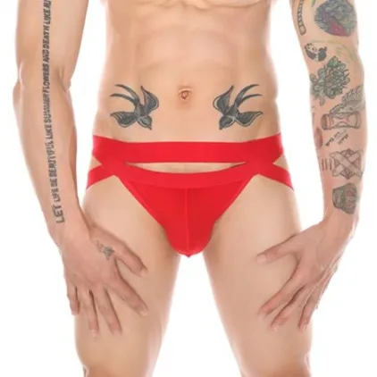 MenSexyWear Jockstrap MARIO Rouge