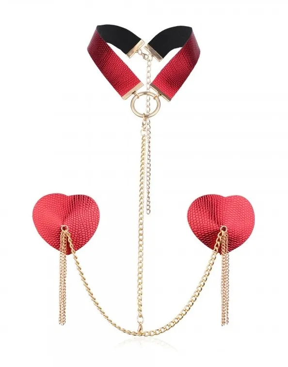 Cache-Tétons HEART Rouges