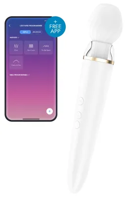 DOUBLE WAND-ER Satisfyer 33cm Blanc