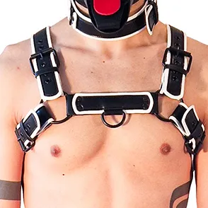 Harnais PUPPY HARNESS Noir-Blanc