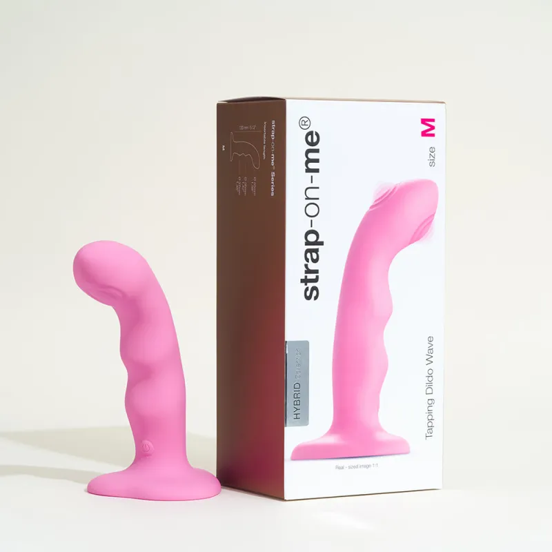 Tapping dildo Wave Strap on Me - 15,3 cm Rose