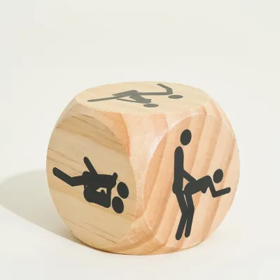 Dé Kamasutra géant en bois - 6 x 6 cm