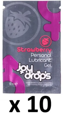 Dosettes individuelles Lubrifiant Arôme Fraise 5mL x10