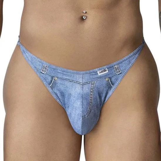 CandyMan String COWBOY Denim Bleu