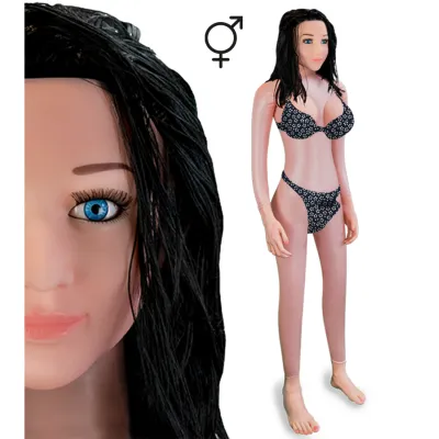 Poupée gonflable tran brune vagin pénis anus Morgan