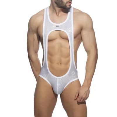 AD Fetish Body GLITTER BOTTOMLESS Blanc