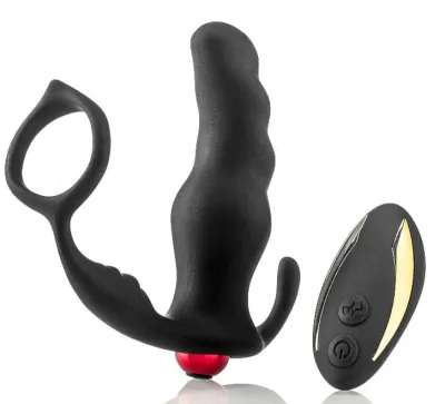 Anneau pénien et Plug vibrant INTENSE VIBRATION 10 x 3.8cm