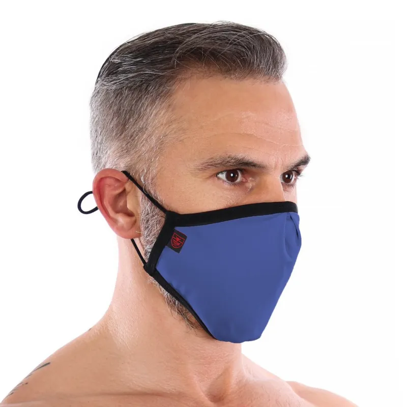 Masque lavable sans couture FASHION Bleu