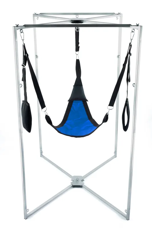Kit Sling Tissu Triangle Bleu-Noir Armature Grise
