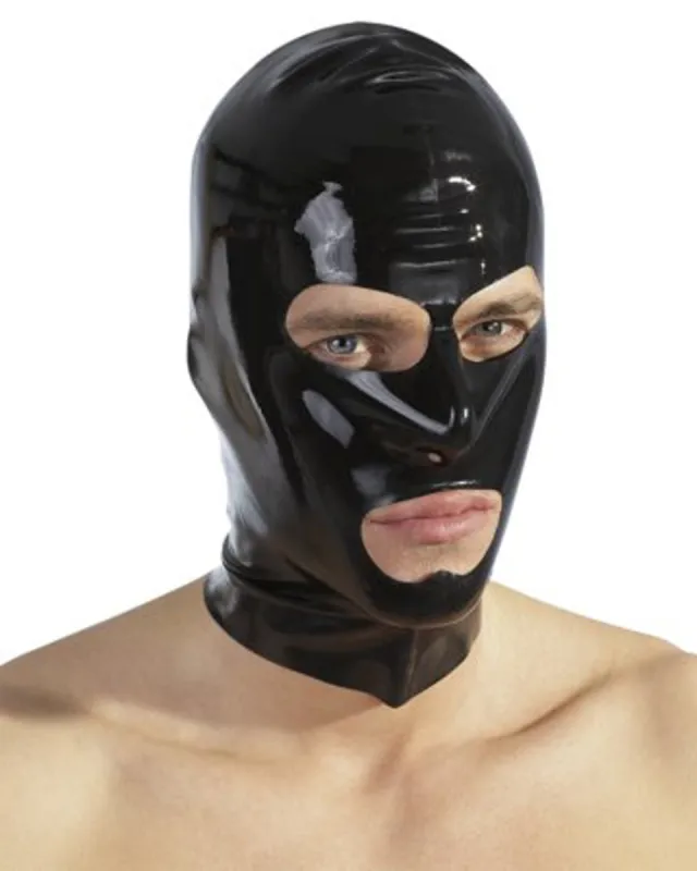 Cagoule noire en latex