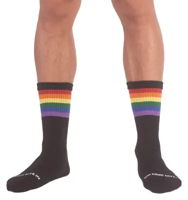 Chaussettes noires PRIDE GYM Rainbow