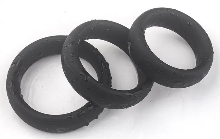 Lot de 3 Anneaux péniens en silicone THICK SET