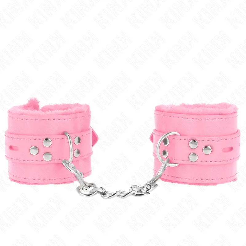 Bracelets Contrainte Fourrure Rose Réglables 17-29cm - KINK