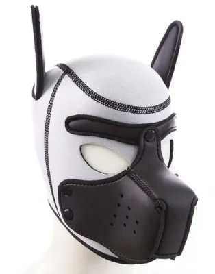 Cagoule PUPPY Néoprène Noir-Blanc