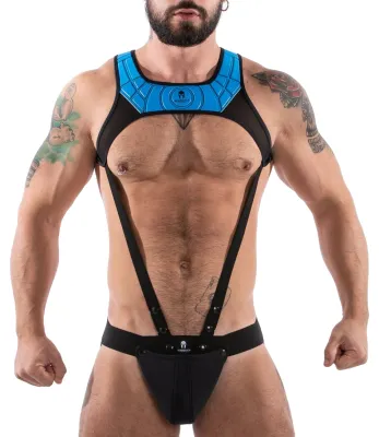Sparta's Harness Ensemble Jock et Harnais TAURO Noir-Bleu