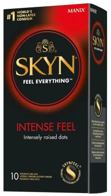 Préservatifs perlés sans latex SKYN Intense Feel x10