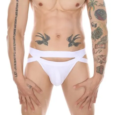 MenSexyWear Jockstrap MARIO Blanc