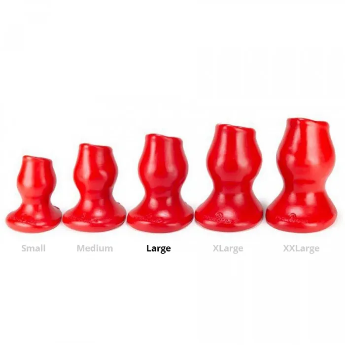 Plug Tunnel Pig-Hole Rouge Large - 9 x 7 cm