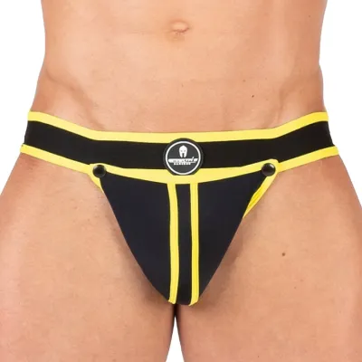 Sparta's Harness Jockstrap Néoprène SHELL Noir-Jaune