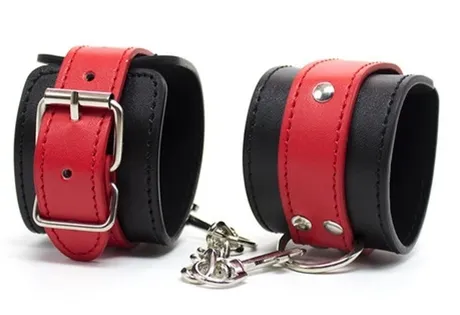 Menottes de poignets CUFFY Noir-Rouge