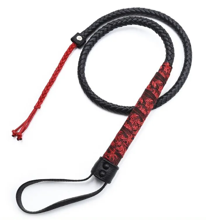 Fouet Sm CHINESE DESIGN 90cm Noir-Rouge