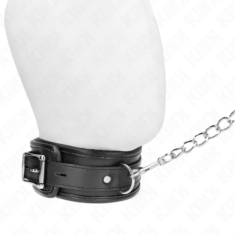 Collier BDSM Basic avec Laisse 65cm Noir - KINK