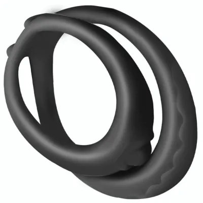 Double Anneau pénien Silicone SOFT DUO 40mm Noir