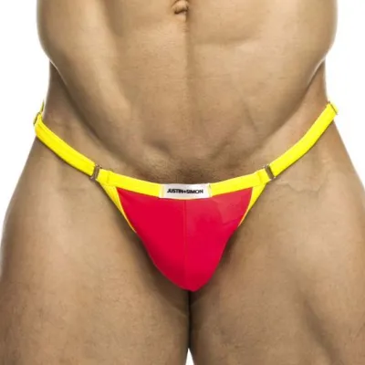 Slip sexy KINI Rose fluo-Jaune